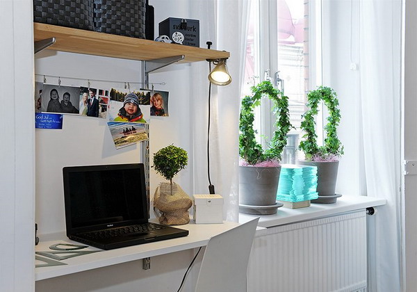 Компактный домашний офис: Скандинавская практичность