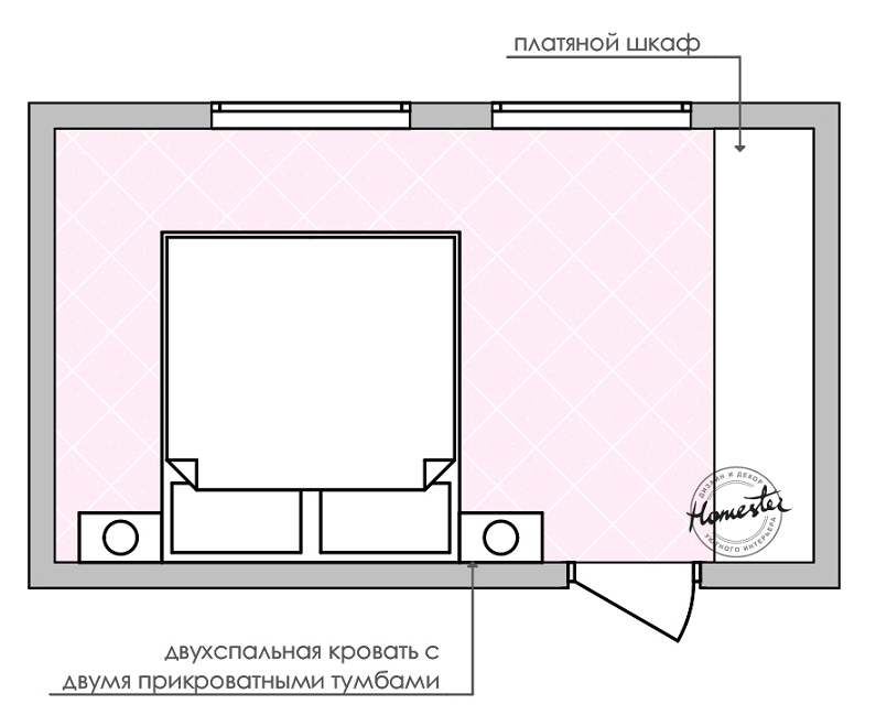 Дизайн спальни 12 кв.м — 5 планировок