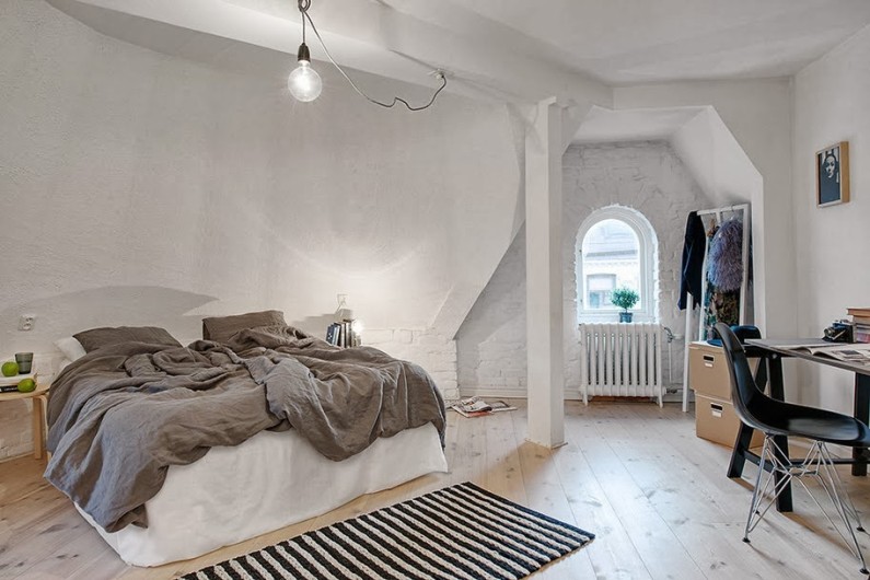 Скандинавский стиль интерьера в спальне
